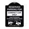 Signmission Reserved Parking for Compact Car Unauthorized Vehicles Towed Away Alum, 24" x 18", BW-1824-23122 A-DES-BW-1824-23122 - alternate 1